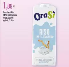 Orasi - Bevanda Di Riso 100% Italiano Senza Zuccheri Aggiunti Orasi - Bevanda Di Riso 100% Italiano Senza Zuccheri Aggiunti