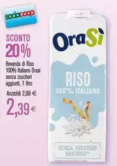 Orasi - Bevanda Di Riso 100% Italiano Senza Zuccheri Aggiunti Orasi - Bevanda Di Riso 100% Italiano Senza Zuccheri Aggiunti