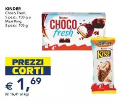 Kinder - Choco Fresh, 5 Pezzi, 103 Go Maxi King, 3 Pezzi