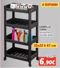 Carrello Terra Salvaspazio Colore Nero