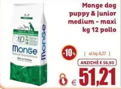 Monge - Dog Puppy & Junior Medium - Maxi
