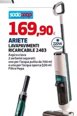 Ariete - Lavapavimenti Ricaricabile 2483