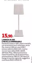 Luce - Lampada In Abs E Metallo Dimmerabile