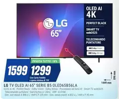 LG - Tv Oled Ai 65" Serie B5 OLED65B56LA LG - Tv Oled Ai 65" Serie B5 OLED65B56LA
