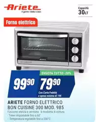 Ariete - Forno Elettrico Bon Cuisine 300 Mod. 985