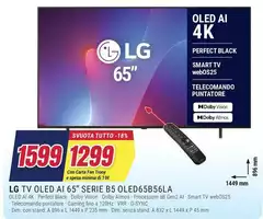 LG - Tv Oled Ai 65" Serie B5 OLED65B56LA LG - Tv Oled Ai 65" Serie B5 OLED65B56LA