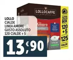 Lollo Caffè - Cialde Linea Amore Gusto Assoluto 120 Cialde +5 Lollo Caffè - Cialde Linea Amore Gusto Assoluto 120 Cialde +5