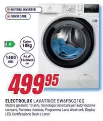 Electrolux - Lavatrice EW6FBG210G Electrolux - Lavatrice EW6FBG210G