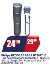 Philips - Regolabarba Bt3617/15 Philips - Regolabarba Bt3617/15
