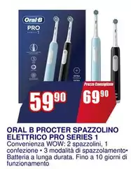 Oral b - Proctor Spazzolino Elettrico Pro Series 1