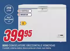 Beko - Congelatore Orizzontale HSM29540