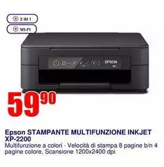 Epson -  Stampante Multifunzione Inkjet XP-2200