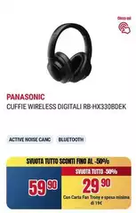 Panasonic - Cuffie Wireless Digitali Rb-hx330b Bek Panasonic - Cuffie Wireless Digitali Rb-hx330b Bek