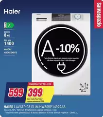 Haier - Lavatrice Slim HW80BP14929AS