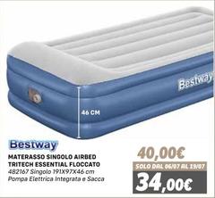 Bestway - Materasso Singolo Airbed Tritech Essential Floccato Bestway - Materasso Singolo Airbed Tritech Essential Floccato