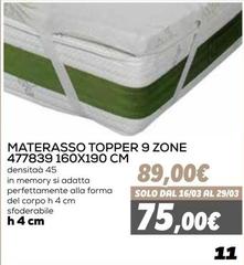 Forma - Materasso Topper 9 Zone 477839 160x190 Cm Forma - Materasso Topper 9 Zone 477839 160x190 Cm