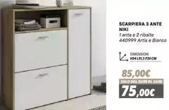 Solo - Scarpiera 3 Ante Solo - Scarpiera 3 Ante