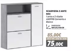 Solo - Scarpiera 3 Ante Solo - Scarpiera 3 Ante