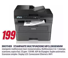 Brother - Stampante Multifunzione Mfcl2800dwmw