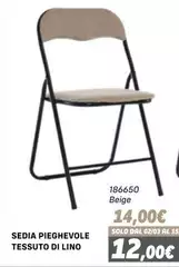 Solo - Sedia Pieghevole Tessuto Di Lino