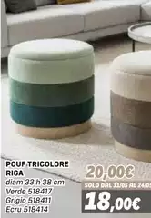 Solo - Pouf Tricolore
