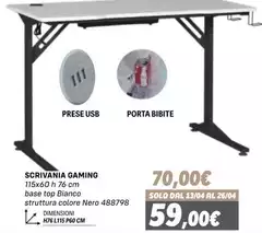 Scrivania Gaming