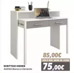 Solo - Scrittoio 443165 Bianco E Cemento