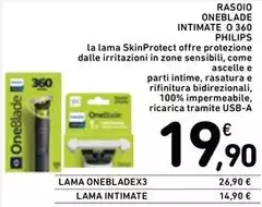 Philips - Rasoio Oneblade Intimate O 360 Philips - Rasoio Oneblade Intimate O 360