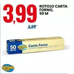Sistema Casa - Rotolo Carta Forno, 50 M Sistema Casa - Rotolo Carta Forno, 50 M