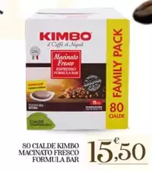 Kimbo - 80 Cialde  Macinato Fresco Formula Bar