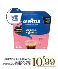 Lavazza - 36 Capsule  A Modo Mio Crema&Gusto Dolce