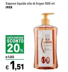 Iper - Sapone Liquido Olio Di Argan Iper - Sapone Liquido Olio Di Argan