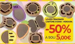 Lovedi - Tiragraffi Cartone Avana-Verdura