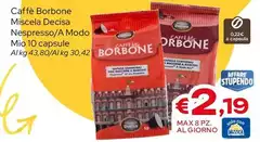 Caffe Borbone - Miscela Decisa Nespresso Caffe Borbone - Miscela Decisa Nespresso
