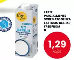Despar - Latte Parzialmente Scremato Senza Lattosio Free From