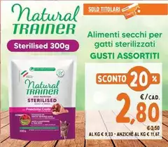 Natural Trainer - Alimenti Secchi Per Gatti Sterilizzati