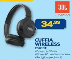 Jbl - Cuffia Wireless T570bt