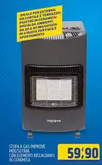 Improve - Stufa A Gas Mod.SG138A Con Elementi Riscaldanti In Ceramica