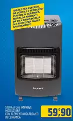 Improve - Stufa A Gas Mod.SG138A Con Elementi Riscaldanti In Ceramica Improve - Stufa A Gas Mod.SG138A Con Elementi Riscaldanti In Ceramica