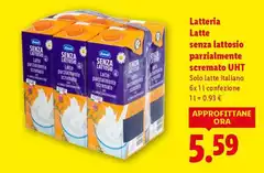 Latteria - Latte Senza Lattosio Parzialmente Scremato UHT Latteria - Latte Senza Lattosio Parzialmente Scremato UHT