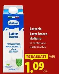 Latteria - Latte Intero Italiano Latteria - Latte Intero Italiano