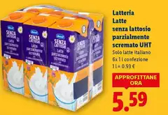 Latteria - Latte Senza Lattosio Parzialmente Scremato UHT Latteria - Latte Senza Lattosio Parzialmente Scremato UHT