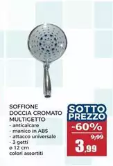 Soffione Doccia Cromato Multigetto