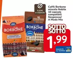 Caffe Borbone - Caffè Miscela Nobile 10 Capsule Compatibili Nespresso/A Modo Mio Caffe Borbone - Caffè Miscela Nobile 10 Capsule Compatibili Nespresso/A Modo Mio
