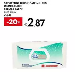 Fresh & Clean - Salviettine Umidificate Milleusi Disinfettanti