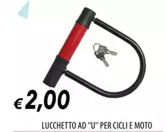 U! - Lucchetto Ad "U" Per Cicli E Moto
