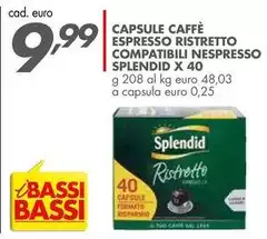 Splendid - Capsule Caffè Espresso Ristretto Compatibili Nespresso Splendid - Capsule Caffè Espresso Ristretto Compatibili Nespresso