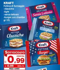 Kraft - Fettine Di Formaggio Classiche/Light/Senza Lattosio/Burger Con Cheddar