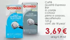 Conad - Caffe Qualità Espresso Bar In Cialde Pieno E Corposo, Decaffeinato Conad - Caffe Qualità Espresso Bar In Cialde Pieno E Corposo, Decaffeinato