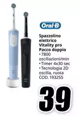 Oral b - Spazzolino Elettrico Vitality Pro Pacco Doppio